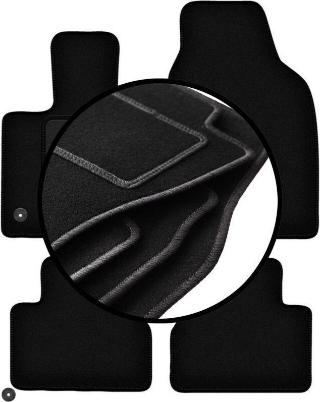 Komplettset Veloursmatten für: Fiat E-500X / 500x Elektro-Crossover (2019-)