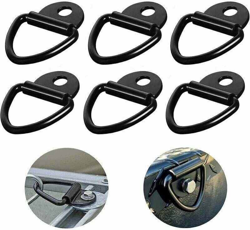 Stück D-Montagering Zurrring 85 x 63 mm, Zurrösen aus schwarzem Karbonstahl für Anhänger, Montagering mit 550 kg Tragkra...