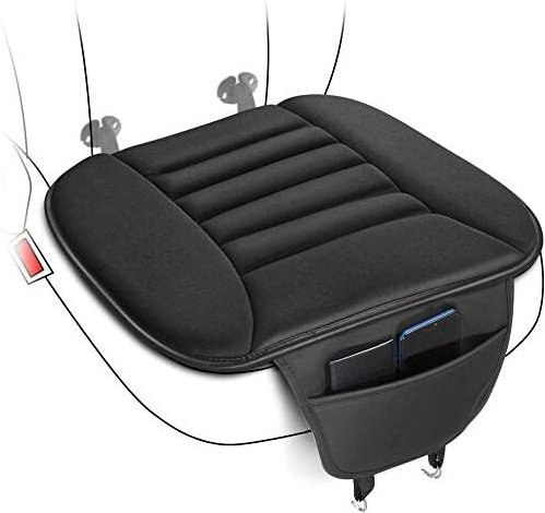 Sollbry Autositzkissen, Fahrersitzkissen, rutschfeste Gummi-Innenverkleidung, Sitzkissen, Schwarz