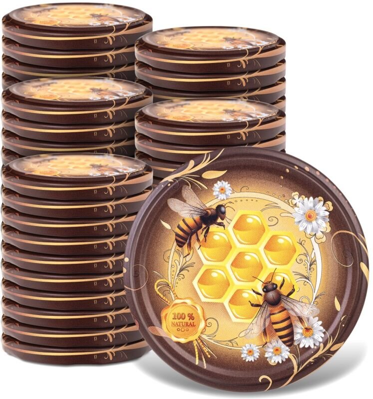 KADAX Deckel fi82 Packung 50 Stück Wabenbienenwachs