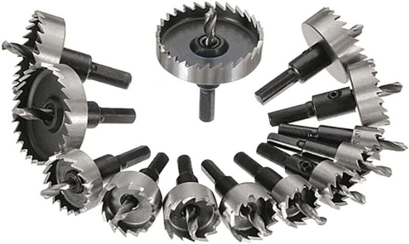 13-teiliges Metall-Lochsägen-Set, 16–53 mm Metallkernbohrer, Wolframstahl-Schneidwerkzeug-Kits für Edelstahl, Eisenplatt...