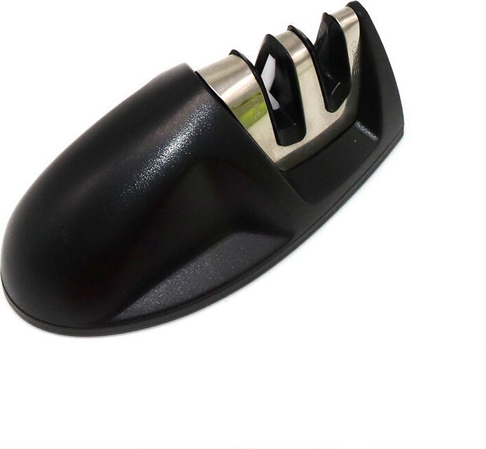 Lntyq Professioneller Küchenschärfer, 2-in-1, manueller Schärfer für alle Größen von Edelstahl- und Keramikmessern, ruts...