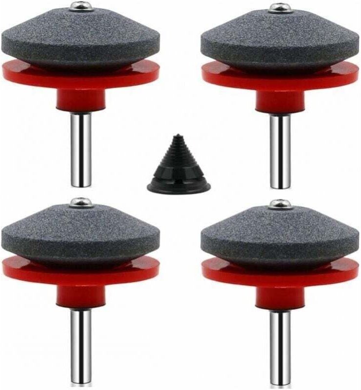 XVX - Affilatrice per lame per tosaerba da 4 pezzi Affilatrice universale per tosaerba Accessori per tosaerba con kit di...