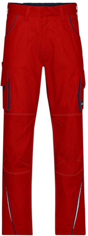 James&nicholson - Funktionelle Arbeitshose JN847 Gr. 56 red/navy