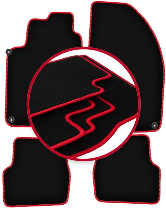 CARLUX-RED Autofußmatten für: Alfa Romeo 166 Limousine (1998-2009)