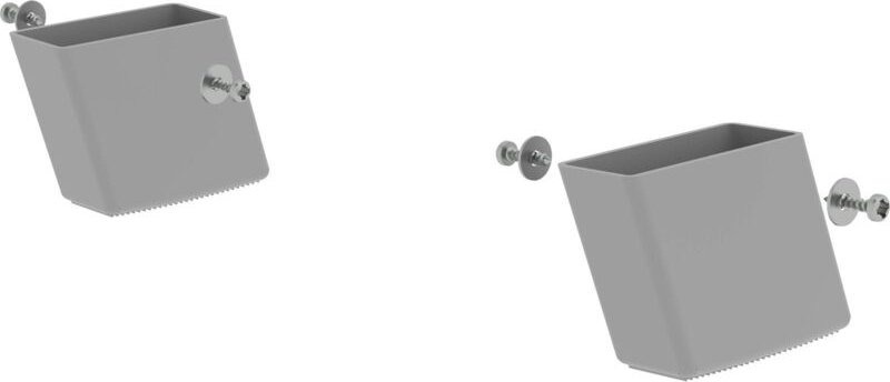 Munk - Günzburger Steigtechnik 2x Montageset Außenschuh für Holzleiter 60 x 23 mm - 019619