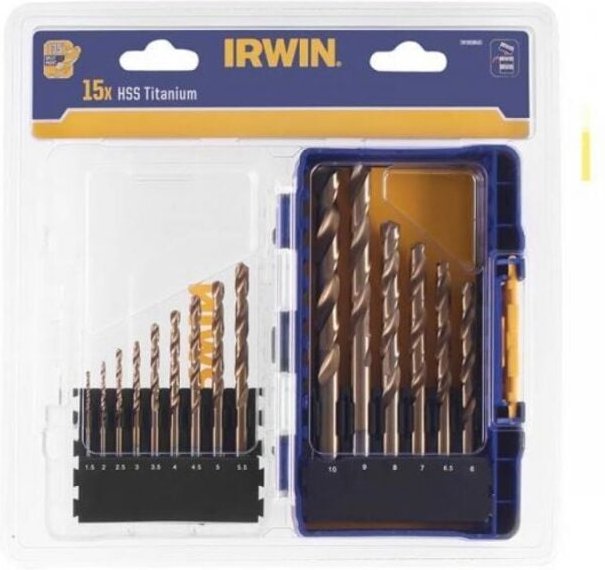 Metallbohrersatz Hss Tin Din338 1,5-10mm 15 Stück - I-Iw3038501