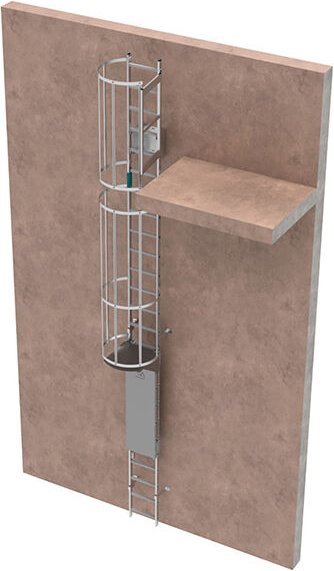 Matisère - Ortsfeste Steigleitern mit Tür - Steighöhe von 4,02 bis 4,86m - CRINO-SL/003-7872