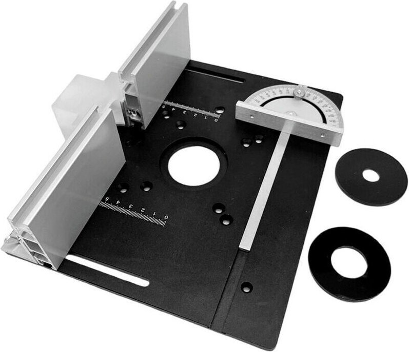 3-teiliges Oberfräsentisch-Einlegeblech aus Aluminiumlegierung für Holzfräsen, Flip-Board, Trimmmaschine, Gravur, Hilfsw...