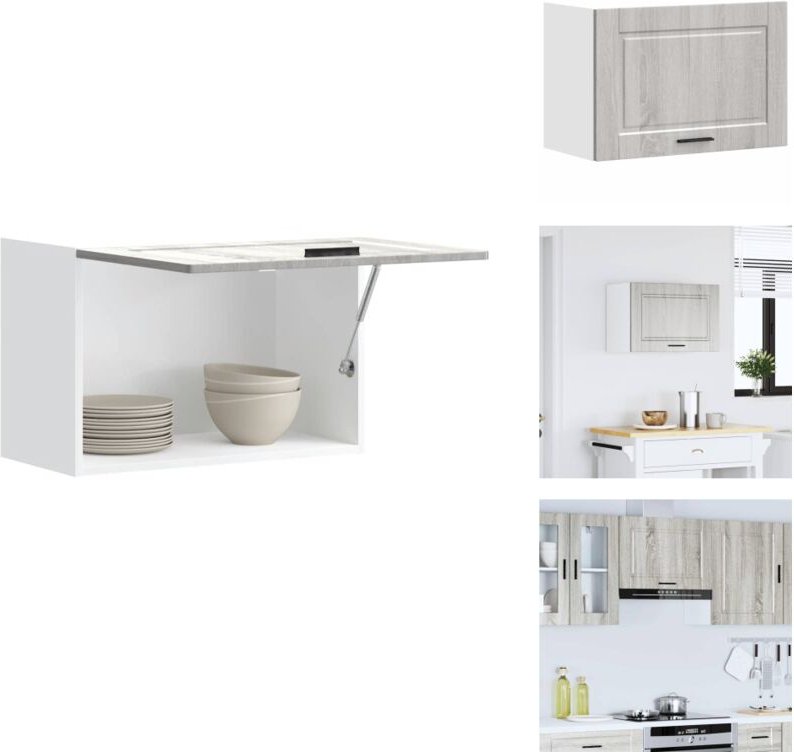 Küchen-Hängeschrank Porto Grau Sonoma Holzwerkstoff - Küchen-Wandschrank - Küchen-Wandschränke - Wandschrank Küche - Küc...