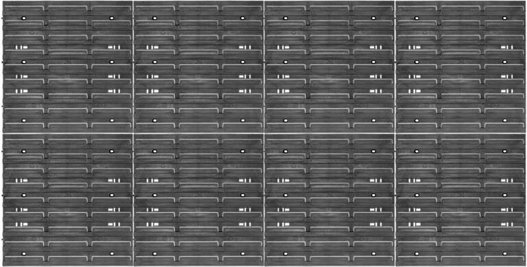 Werkstattwandregal, aus Kunststoff, Wandregal, Wandplatten, 156 x 78 cm - Kadax