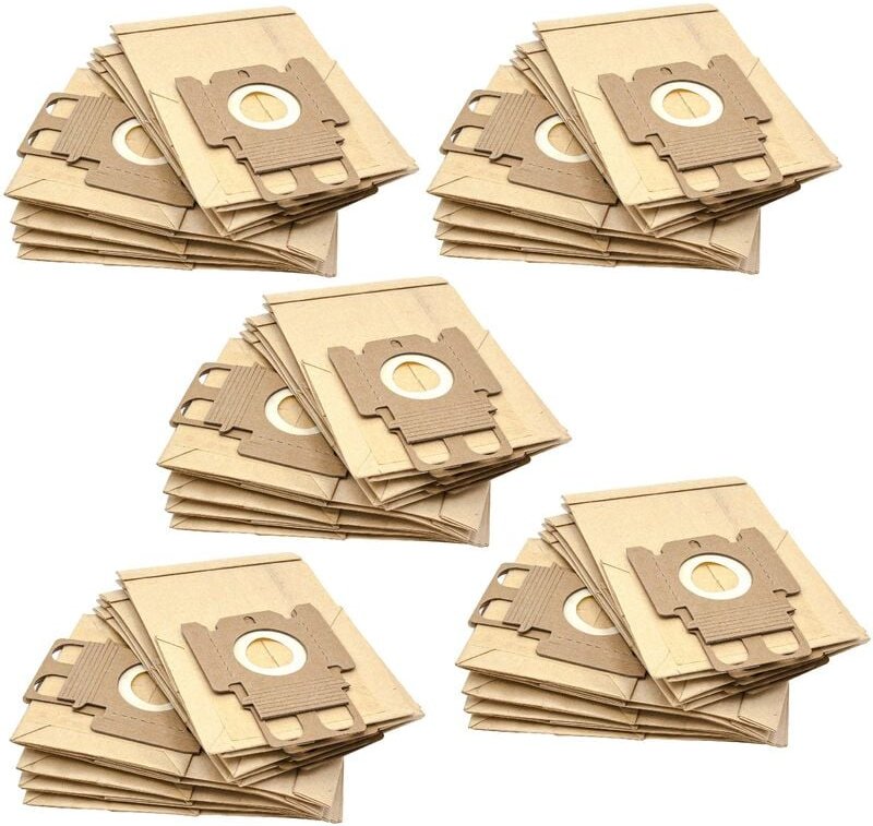50x Staubsaugerbeutel kompatibel mit Privileg 102216, 881738 Staubsauger - Papier, Typ k, 21cm x 13,2cm, Sandfarben - Vh...