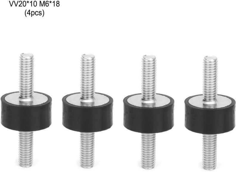 Thumbnail - DEWIN 4 Stück M6 männliche Gummilager Anti-Vibration Silentblock Auto-Boot-Spulen für Luftkompressoren (VV20 x 10 M6 x 1...