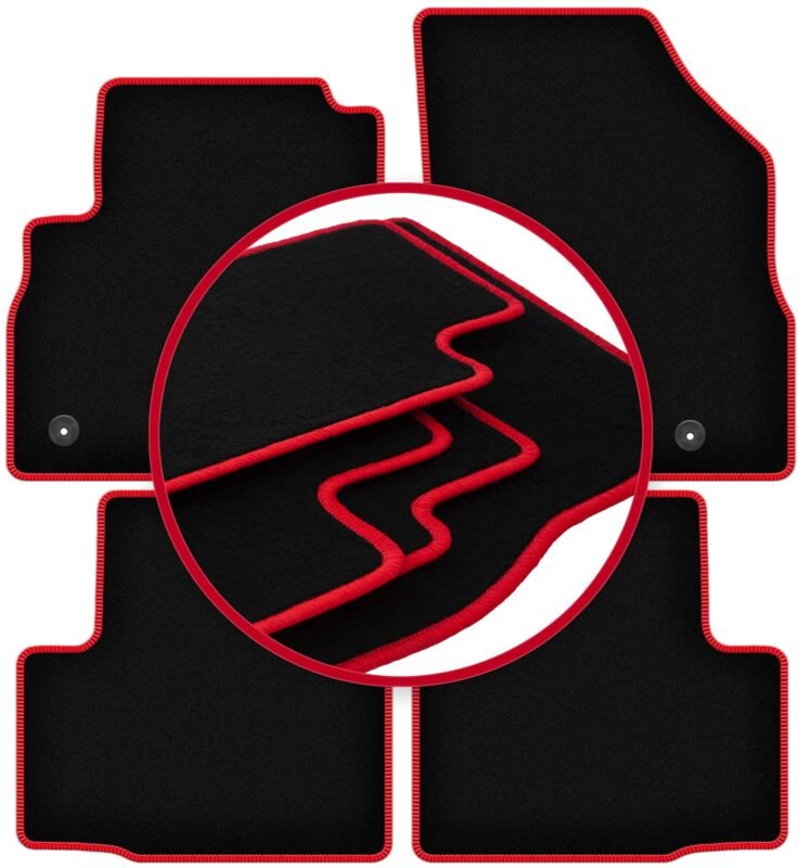 CARLUX-RED Autofußmatten für: Opel Astra K Limousine, Schrägheck, Kombi (2015-)