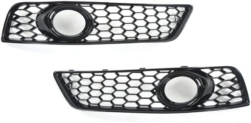 SUNXURY, Paar glänzend schwarze Nebelscheinwerfer-Kühlergrillabdeckung 8P0807682D, links und rechts, Ersatz für A3 8P 20...