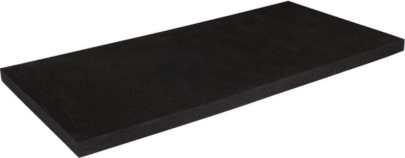 Kronen Hansa - Belag für Kunststoff-Reibebrett Zellgummi schwarz 240 x 120 mm x 10 mm