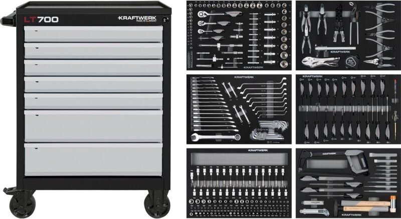 Lt line Werkstattwagen LT700, 7 Schubladen, 301-tlg.