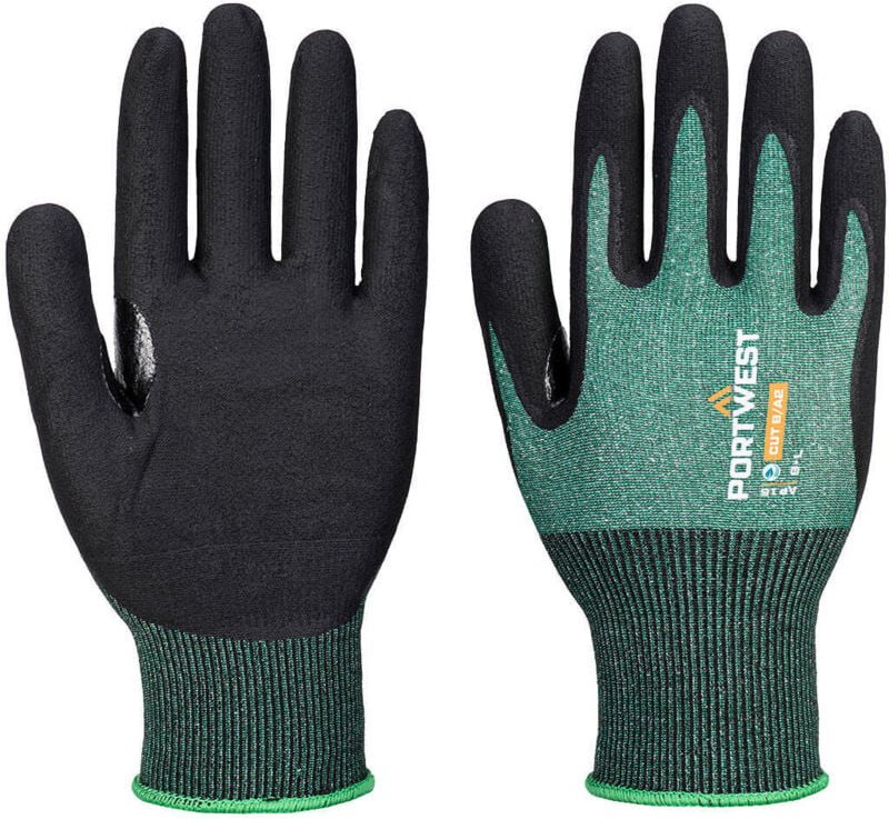 Thumbnail - Set aus 12 Paar SG Grip15 Eco Nitril Handschuhe Grün/Schwarz XL - Größe 10