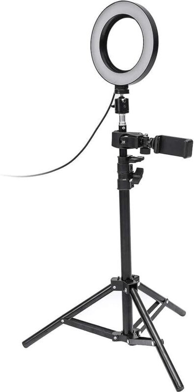 Selfie lampe ringlicht 17 cm und stander