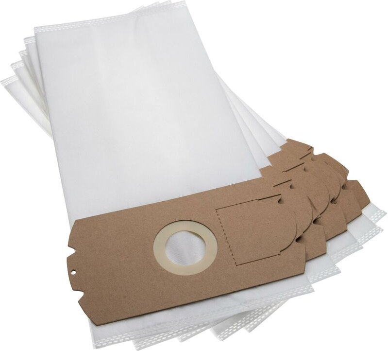 5x Staubsaugerbeutel kompatibel mit Vetrella Supermax electronic, 1200 Staubsauger - Mikrovlies, 39cm x 18cm, Weiß - Vhb...