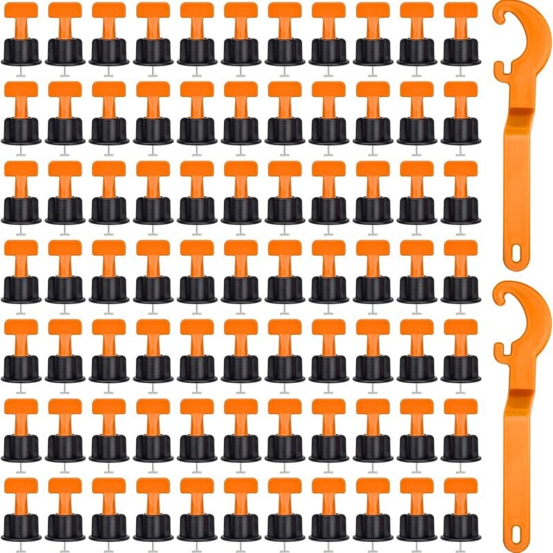 100-teiliges Fliesen-Nivelliersystem, wiederverwendbares Fliesen-Nivelliersystem für Fliesen, Keramikfliesen, Holzplatte...