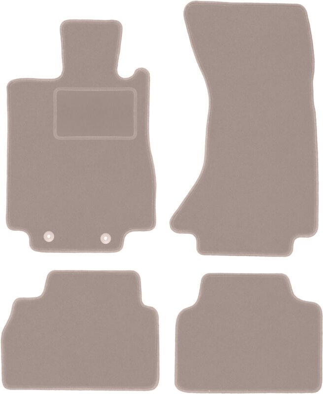 Beige Veloursmatten für: Mercedes S W220 4Matic kurz (1998-2005)
