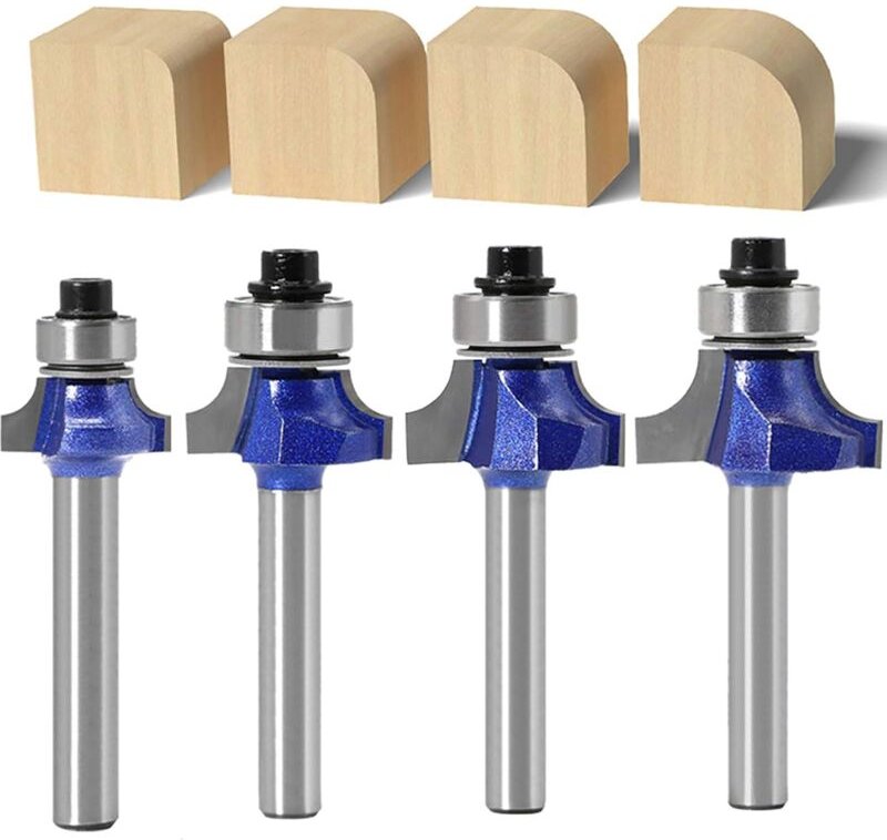 Thumbnail - 4er-Set Rundfräser mit 6 mm Schaft
