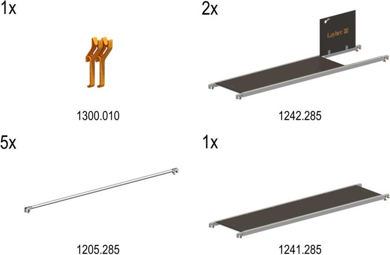 Layher Nachrüstset P2 für Gerüst Uni Standard 1401.110