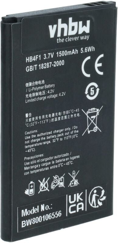 Vhbw - Akku kompatibel mit t-mobile E582, Pulse, Walk Box Mobile Wlan Router Modem Hotspots (1500mAh, 3,7V, Li-Ion)