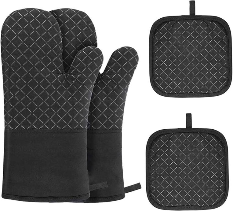 Thumbnail - 4 Sets Ofenisolierhandschuhe, Grillhandschuhe, 17 x 30 cm - Sollbry
