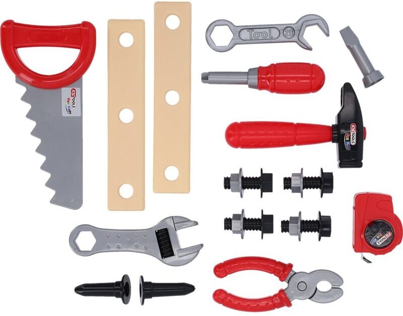 Ks Tools Kinder Werkzeug-Satz mit Werkzeugkoffer, 21-tlg - 100203