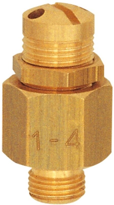 Mini-Abblasventil, Messing, g 1/4, Ansprechdruck 1,0 - 4,0 bar - Riegler