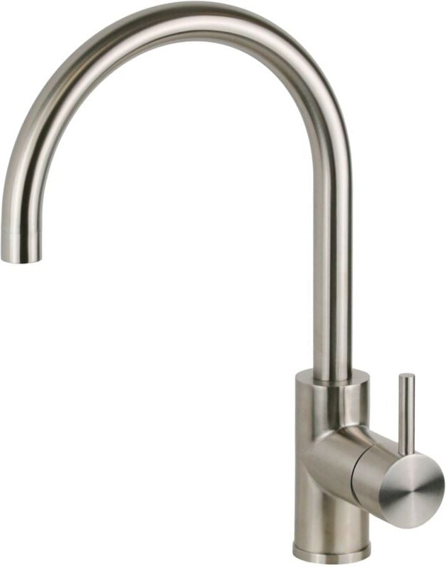 Thumbnail - Pollini Acqua Design - Spültischmischer aus Edelstahl mit rundem, verstellbarem Auslauf Pollini NF0005 Rostfreier Stahl