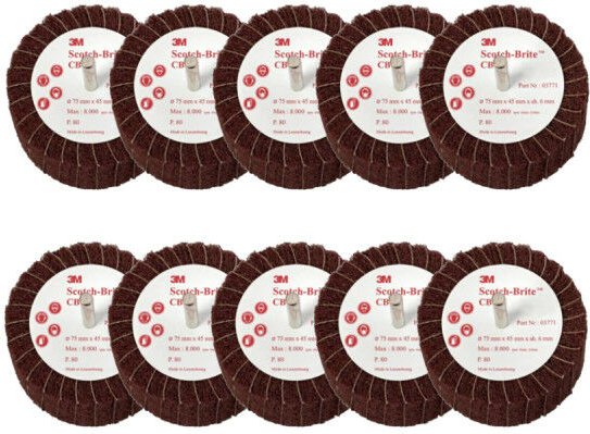 3M - Scotch-Brite Bürste cb-zs 120 Korndurchmesser von 75 mm x 10