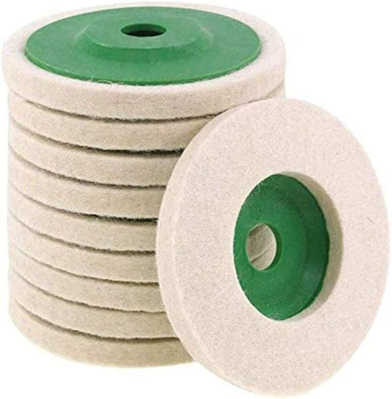 Thumbnail - 10 stücke Durchmesser 100mm Wolle Polieren Polieren Rad Pad Puffer Disc Bohrung Durchmesser 16mm