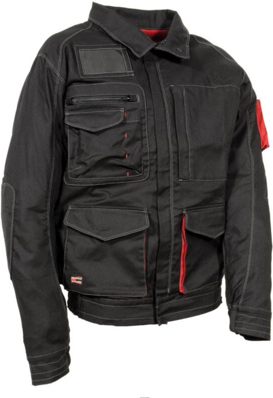 Cofra Arbeitsjacke 300 g/m², mit vielen Taschen schwarz 64