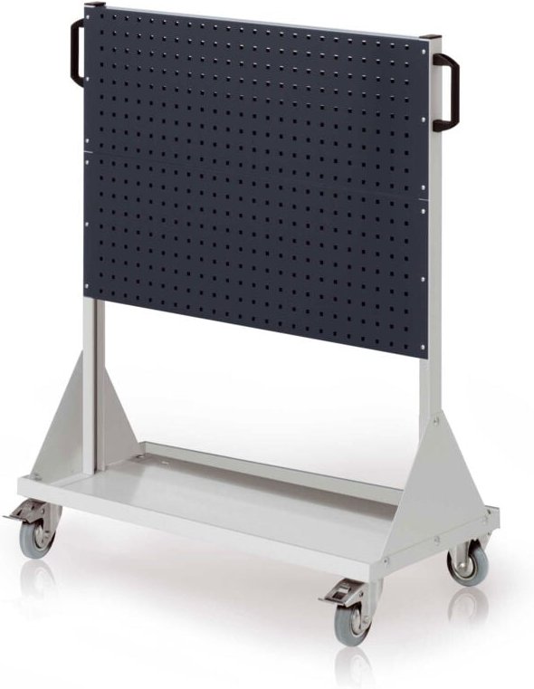 Kappes RasterMobil® mobiler Arbeitsplatzschrank Größe 3 1230x1000x500mm - 4x Lochplatte - anthrazitgrau