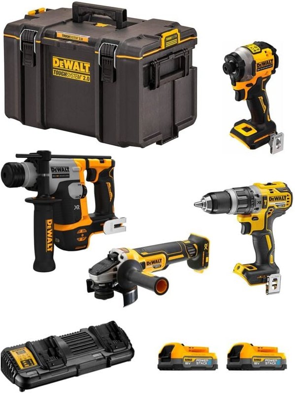Dewalt - Kit DWK404PS (DCH172 + DCF850 + DCD796 + DCG405 + 2 x 1,7 Ah + DCB132 + DS400)