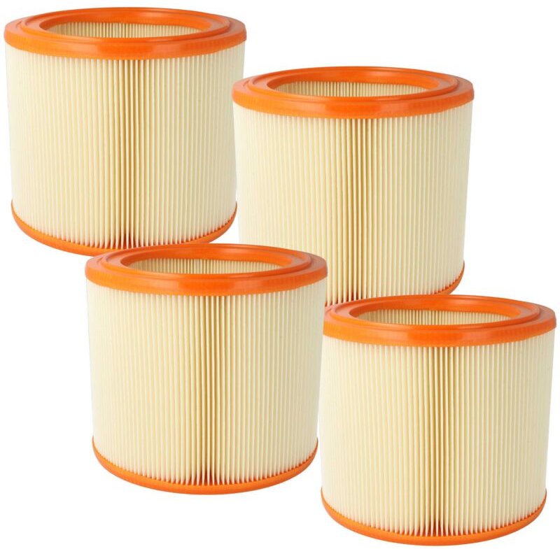 4x Lamellenfilter Ersatz für R+M/Suttner 268264200 für Handstaubsauger - Vhbw