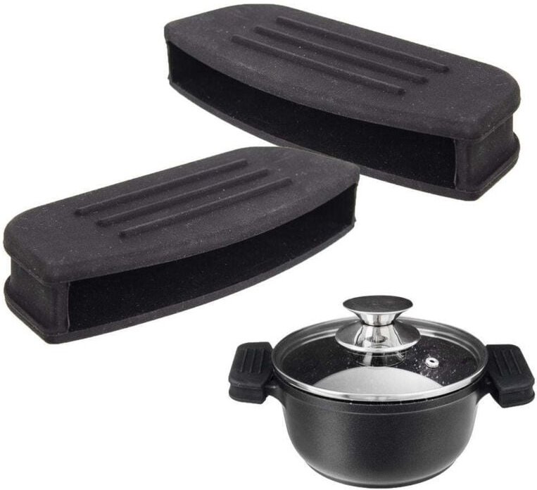 Silicone cover for pot and pan handles protects against heat