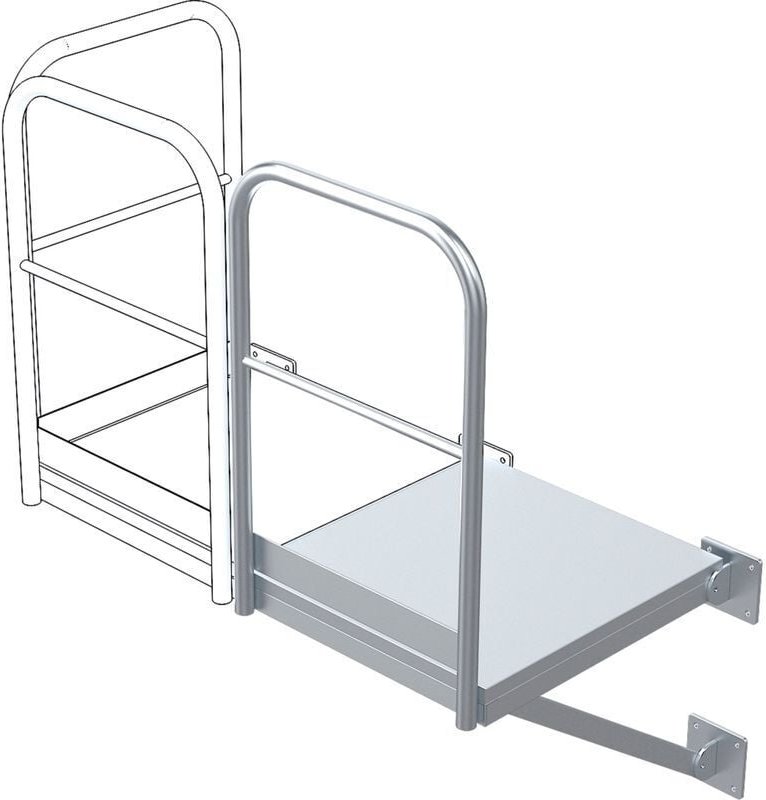 Zarges Erweiterungspodest für Steigleiter 500x860mm Stahl verzinkt