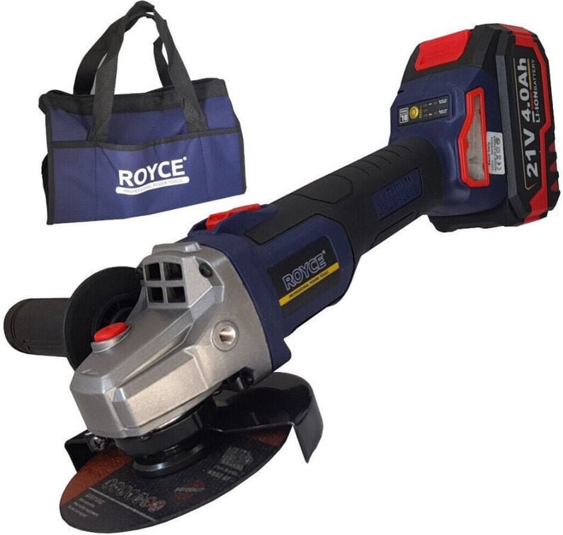 Trade Shop - flex 100/115 mm 21 v 4,0 Ah 8500 U/min Akku-Winkelschleifer 89855 -