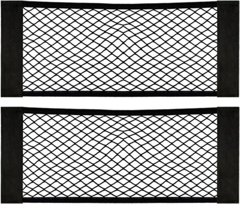 Kofferraum Netztasche 2 Stück Auto Gepäcknetz, 60 x 25cm, Universal Kofferraumnetz Schutznetz Elastisch Kofferraum Aufbe...