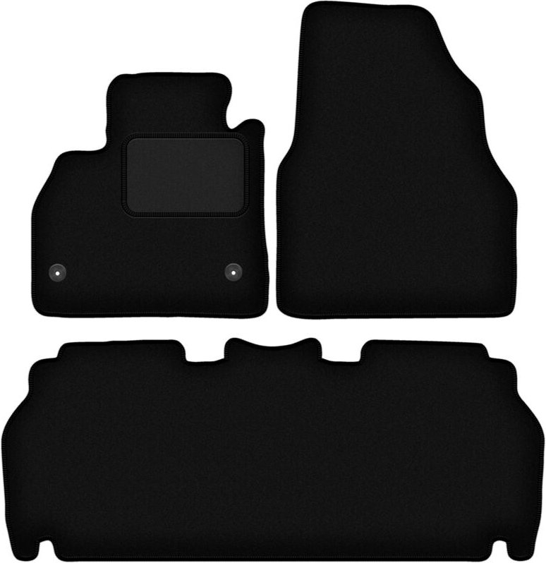 Schwarze Veloursmatten für: Renault Kangoo Express kombivan (2021-)