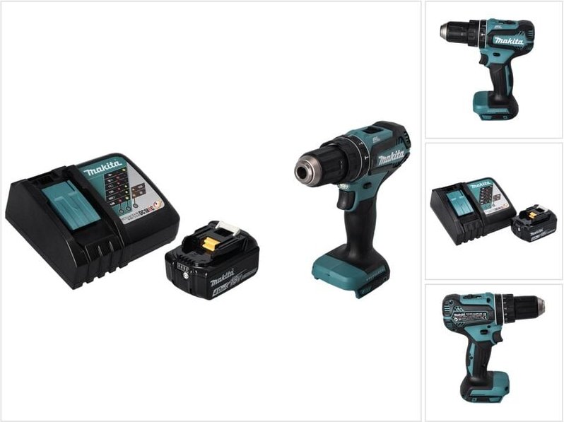 Thumbnail - Dhp 485 RM1 Akku Schlagbohrschrauber 18 v 50 Nm Brushless + 1x Akku 4,0 Ah + Ladegerät - Makita