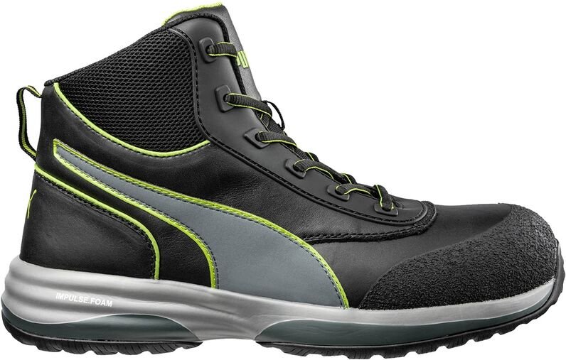 Puma Safety Shoes - Puma Rapid Green Mid S3 esd hro src Hohe Arbeitsschuhe - 46 eu