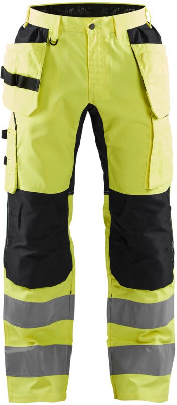 Hochsichtbarer dehnbarer Arbeitshose Handwerkskunst 1552 - Neon Gelb/Schwarz XL - FR(48) - SE(C54) - Lang