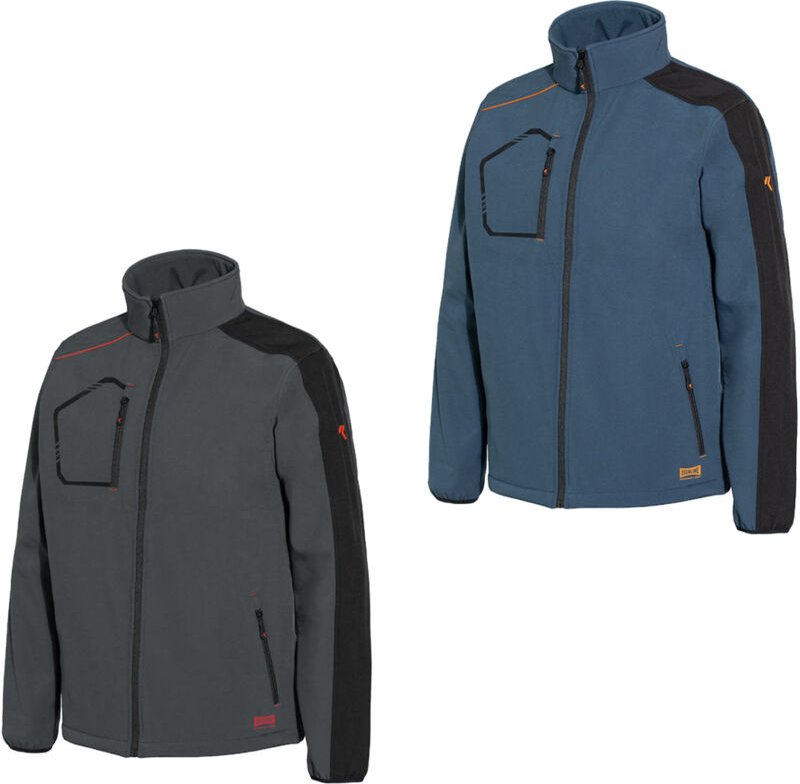 Industrial Starter Issa Kind 04508B Softshell-Arbeitssweatshirt mit langem Reißverschluss - l - Grau