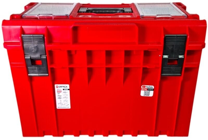 Qbrick System ONE 450 PROFI RED ULTRA HD Custom Werkzeugkoffer modularer Organizer 585 x 385 x 420 mm 52 l stapelbar IP6...