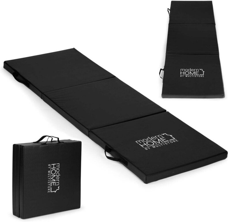 Schwarze gymnastikmatratze fur fitnessubungen 182x60cm